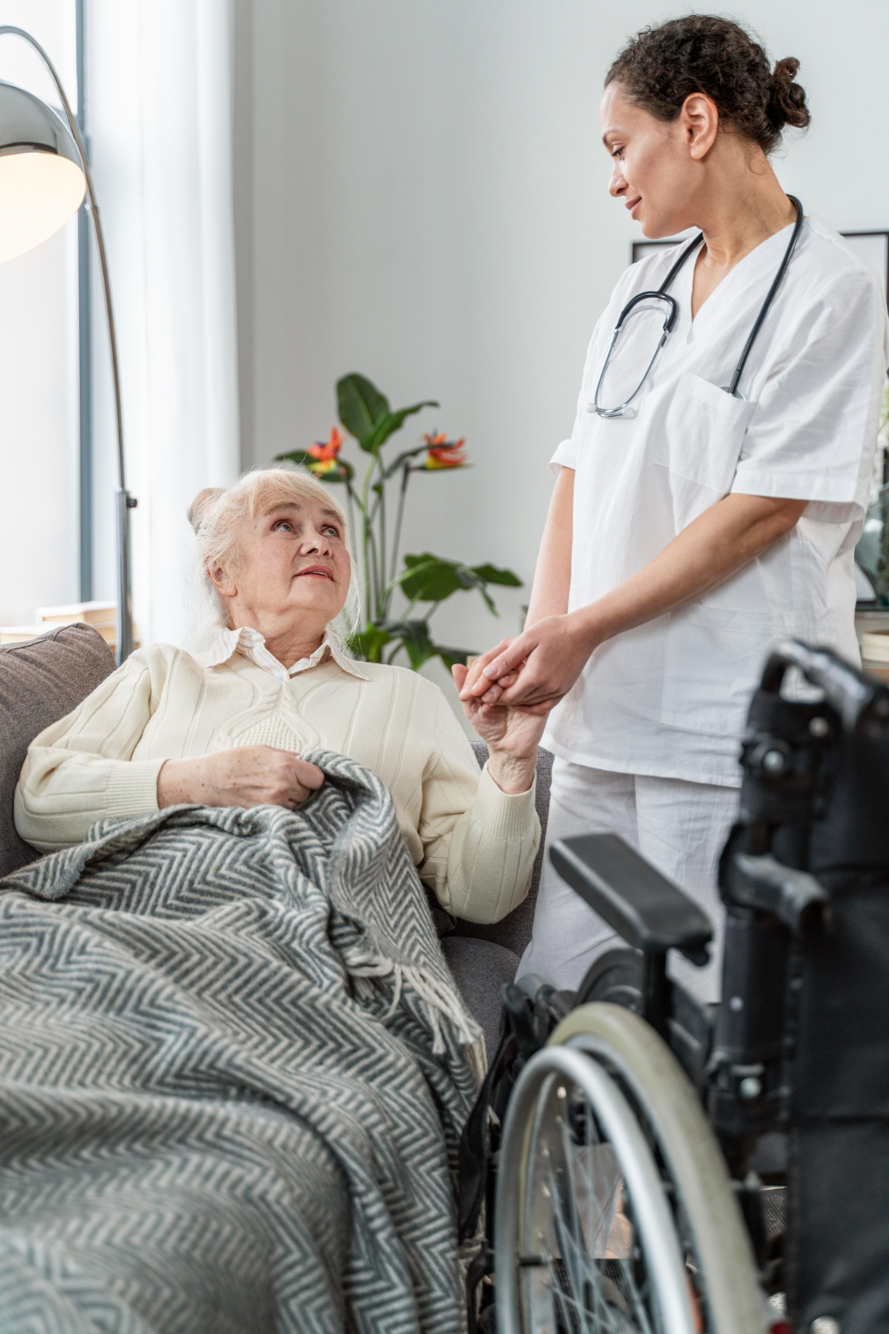 Caregiver being interviewed and vetted